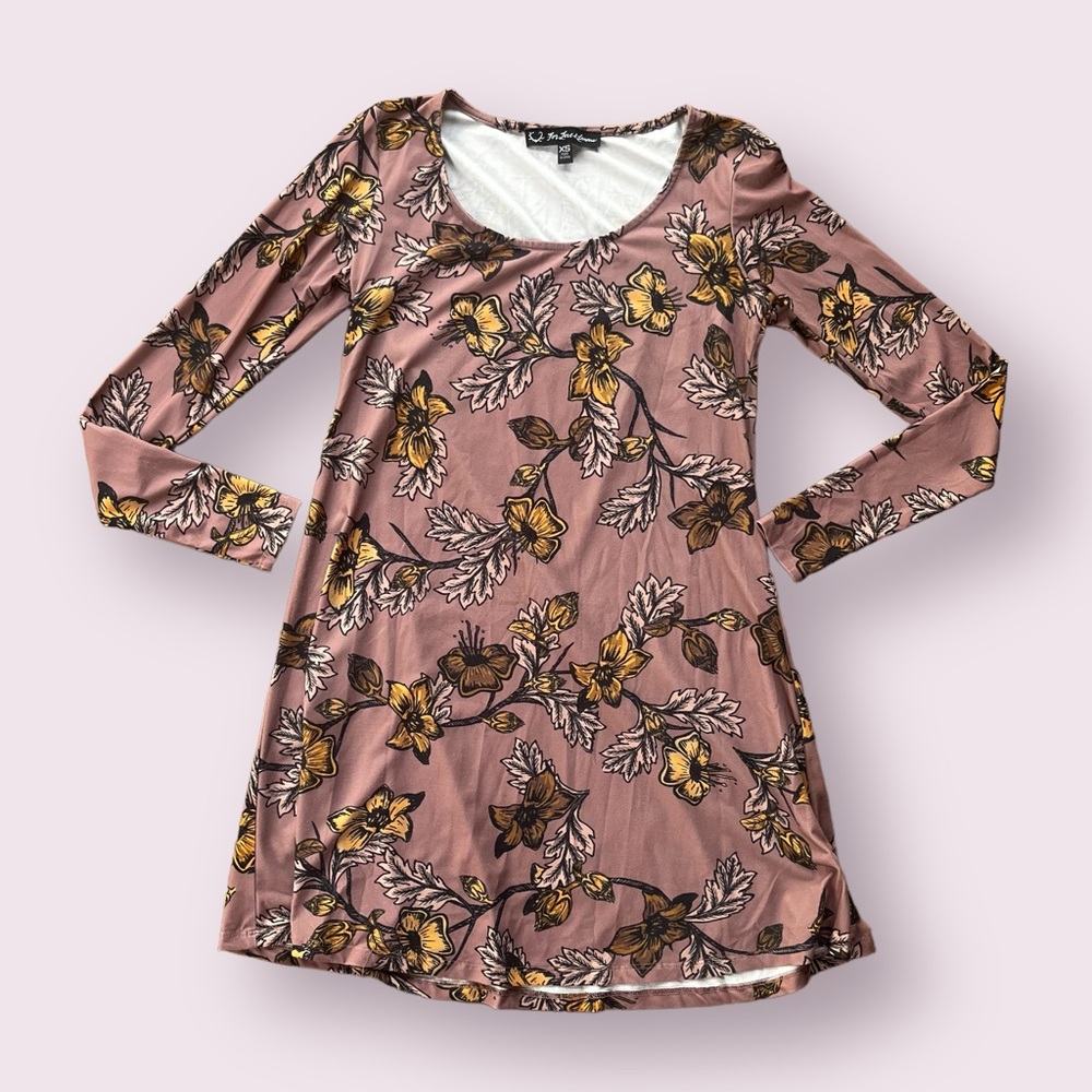 For Love and Lemons Golden Floral Dress
